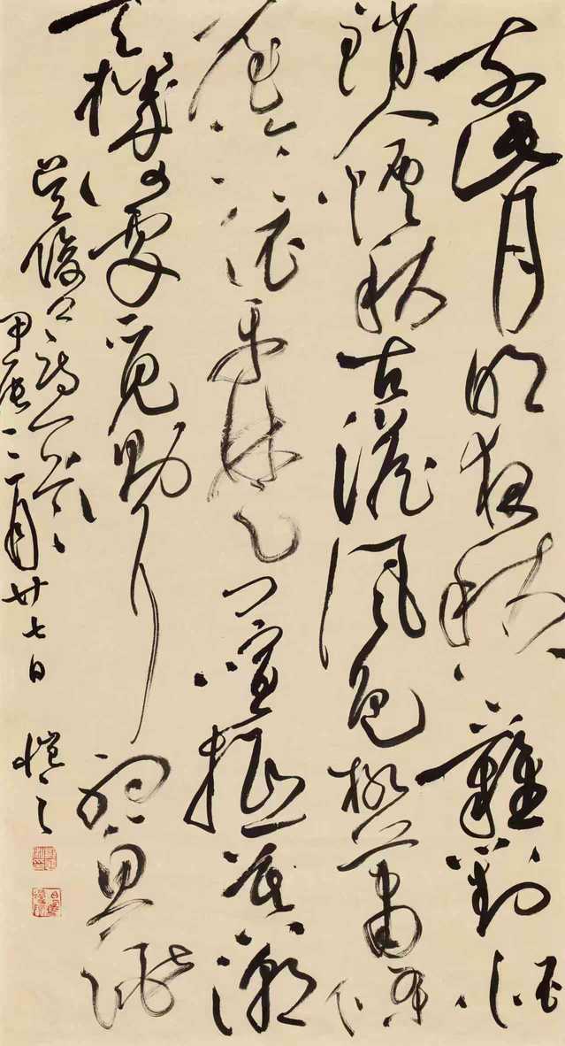 邓恺 唐彦谦《宿田家》180x97cm 宣纸.jpg